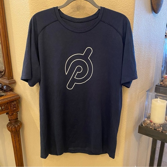 Lululemon x Peloton Men Navy Metal Vent Tech Athletic T-Shirt Size XL - Picture 1 of 7